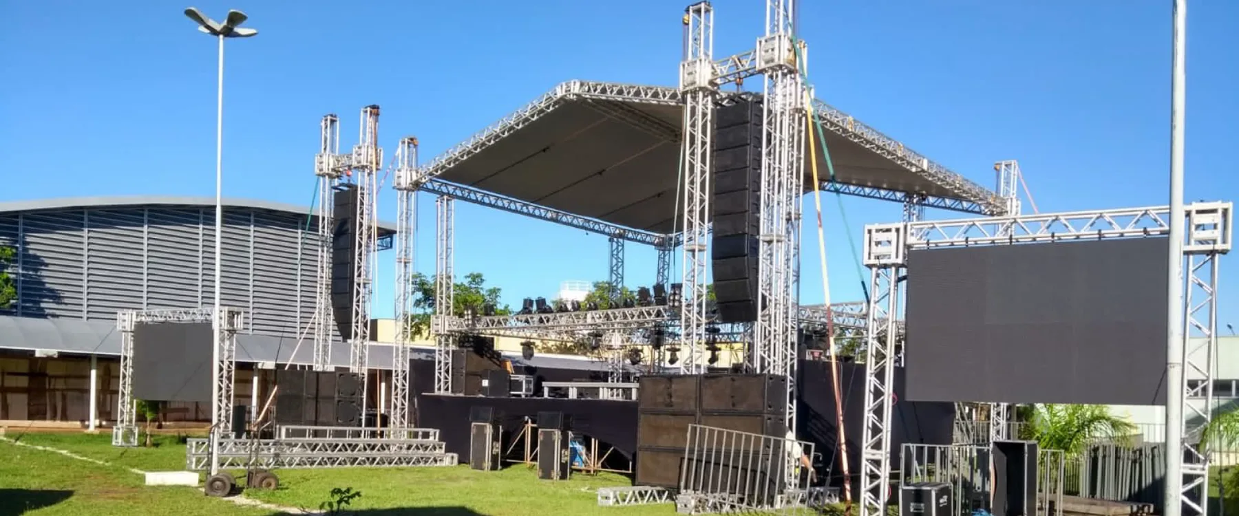 Estrutura de evento montada pela Pioneira Eventos